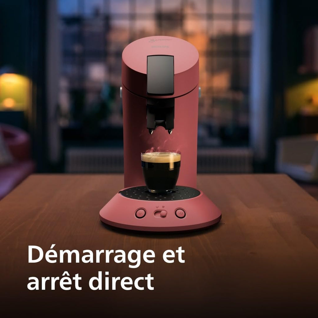 Machine à Café Dosettes SENSEO Original Plus Rouge Tendre CSA210/35 – 1 ou 2 Tasses