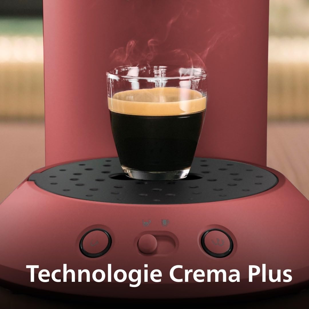 Machine à Café Dosettes SENSEO Original Plus Rouge Tendre CSA210/35 – 1 ou 2 Tasses