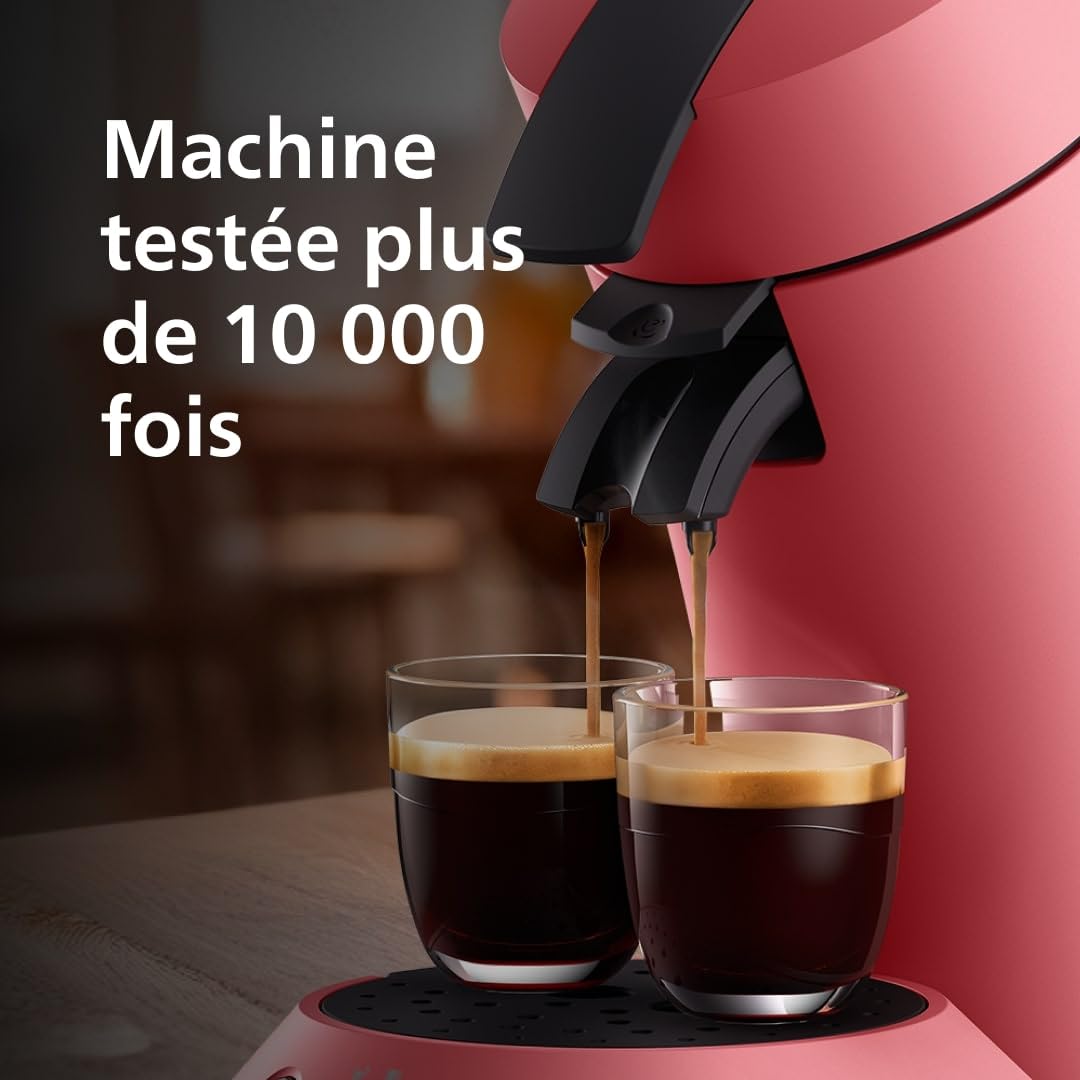 Machine à Café Dosettes SENSEO Original Plus Rouge Tendre CSA210/35 – 1 ou 2 Tasses
