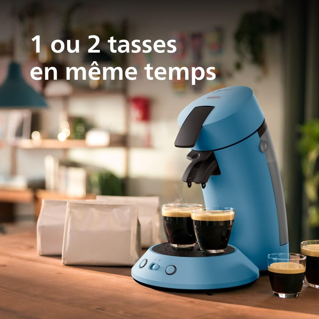 Machine à Café Dosettes SENSEO Original Plus Bleu Paon CSA210/00 – Intensité Ajustable
